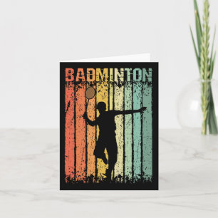 Retro Vintage Shuttle Player Badminton  Card