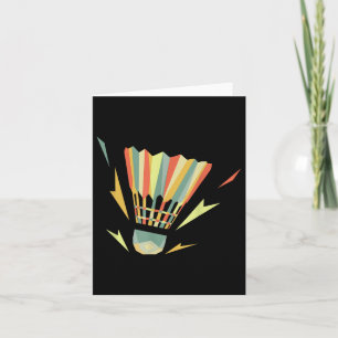 Retro Vintage Shuttle Player Badminton  Card