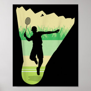 Retro Vintage Shuttle Player Badminton  Poster