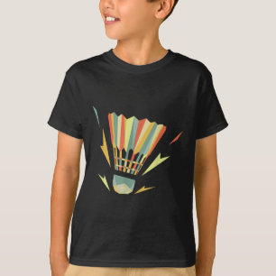 Retro Vintage Shuttle Player Badminton T-Shirt