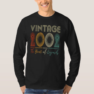 Retro Vintage Since 2002 21st Birthday 21 Years O T-Shirt
