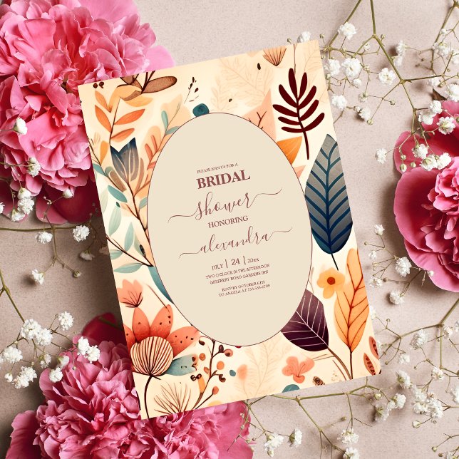 Retro Vintage Sixties Terracotta Bridal Invitation (Creator Uploaded)