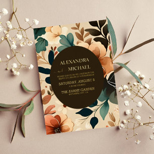 Retro Vintage Sixties Terracotta Wedding