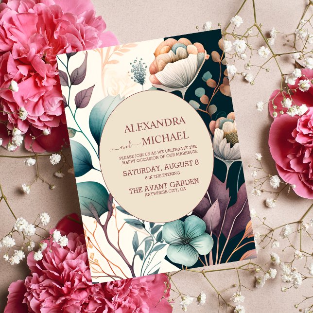 Retro Vintage Sixties Terracotta Wedding Invitation (Creator Uploaded)