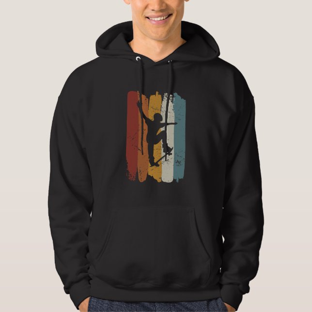 Retro vintage Skateboard Hoodie (Front)