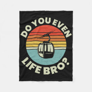 Retro Vintage Ski Do You Even Lift Bro Fleece Blanket
