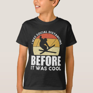 Retro Vintage Ski Tee Cool Winter Sports Skiers Sk