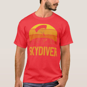 Retro Vintage Skydiver Skydiving Parachuting Skydi T-Shirt