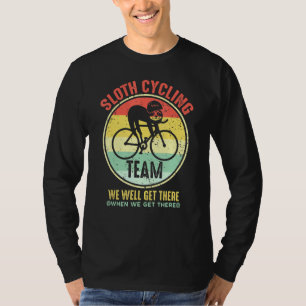 Retro Vintage Sloth Cycling Team Lazy Sloth On A B T-Shirt