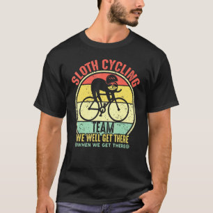 Retro Vintage Sloth Cycling Team Lazy Sloth On A B T-Shirt