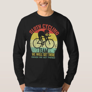 Retro Vintage Sloth Cycling Team Lazy Sloth On A B T-Shirt
