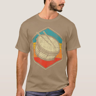 Retro Vintage Snare Drum Marching Band Drumline Dr T-Shirt