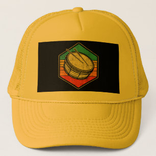 Retro Vintage Snare Drum - Marching Band Drumline  Trucker Hat