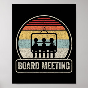 Retro Vintage Snowboard Meeting Snowboarding Vacat Poster