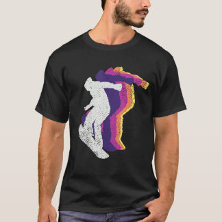 Retro Vintage Snowboarding Colourful Snowboarder T-Shirt