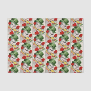 retro vintage snowman Christmas Holiday tissue Tissue Paper