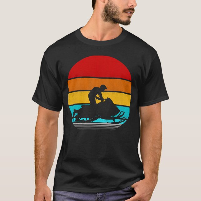 Retro vintage snowmobile T-Shirt (Front)