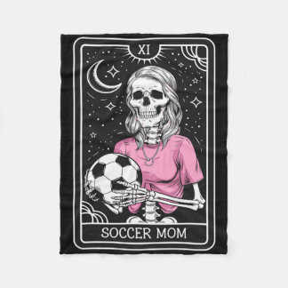Retro Vintage Soccer Mum Tarot Card  Fleece Blanket