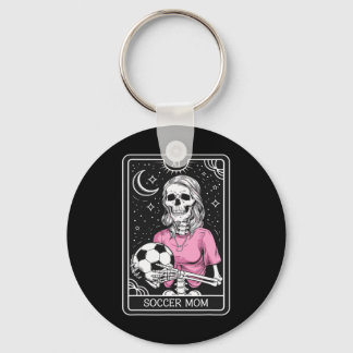 Retro Vintage Soccer Mum Tarot Card  Key Ring