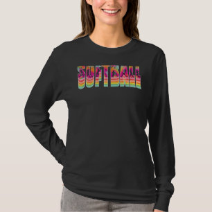 Retro Vintage Softball Game Day Season T-Shirt
