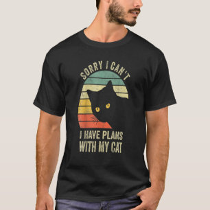 Retro Vintage Sorry I Can't I Have Plans With My C T-Shirt