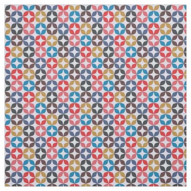 Retro Vintage Star Pattern Fabric (Swatch)