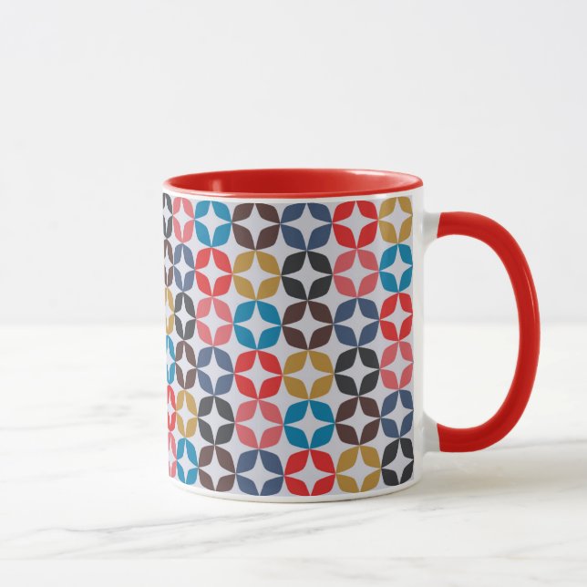 Retro Vintage Star Pattern Mug (Right)