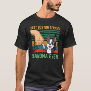 Retro Vintage style Best Boston Terrier Grandma Ev T-Shirt