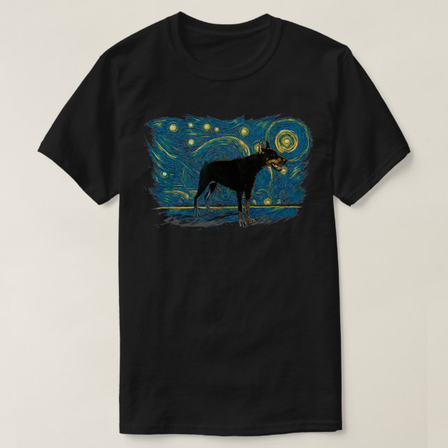 Retro Vintage Style Doberman  T-Shirt (Design Front)