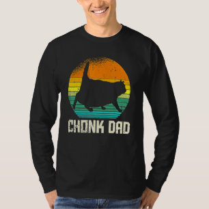 Retro Vintage Style Fat Daddy Cat Meme Chonk Cat T-Shirt