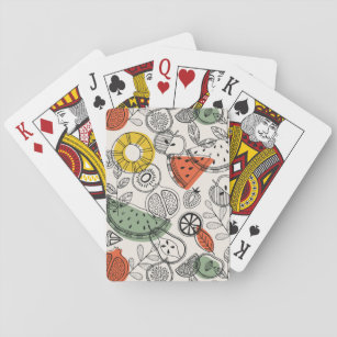 Retro Vintage Style Fruit Pattern Playing Cards