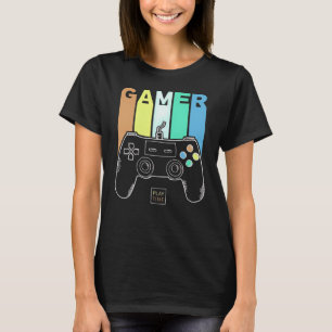 Retro Vintage Style Gamer Controller Graphic T-Shirt