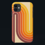 Retro Vintage Style Geometric Design Case-Mate iPhone Case<br><div class="desc">Retro Vintage Style Geometric Design In Brown Orange and Yellow.</div>