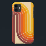 Retro Vintage Style Geometric Design Case-Mate iPhone Case<br><div class="desc">Retro Vintage Style Geometric Design In Brown Orange and Yellow.</div>