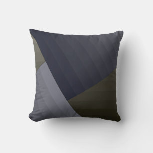 Retro vintage style geometric lines grey green nav cushion