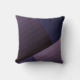 Retro vintage style geometric lines navy violet pu cushion