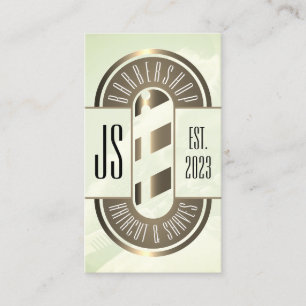 Retro vintage style giant gold logo business card