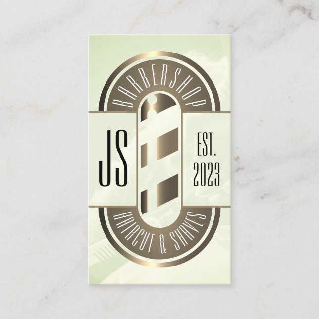 Retro vintage style giant gold logo  business card (Front)