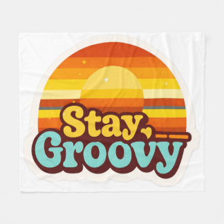 Retro Vintage Style Graphic Nursery Room Baby Fleece Blanket