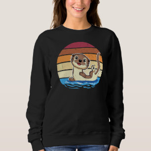 Retro Vintage Style Otter Is My Spirit Animal  Ott Sweatshirt
