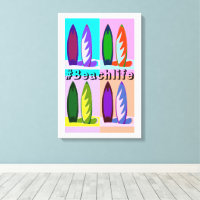 Retro Vintage Style Pop Art SurfBoards #Beachlife