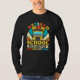 Retro Vintage Style Retired School Bus Driver Driv T-Shirt