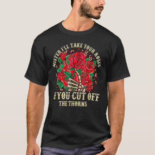 Retro Vintage Style Roses Floral Music Western Mu T-Shirt