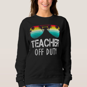 Retro Vintage Style Summer - Beach Sunglass Teache Sweatshirt