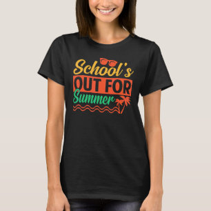 Retro Vintage Style Summer Dress School's Out For T-Shirt