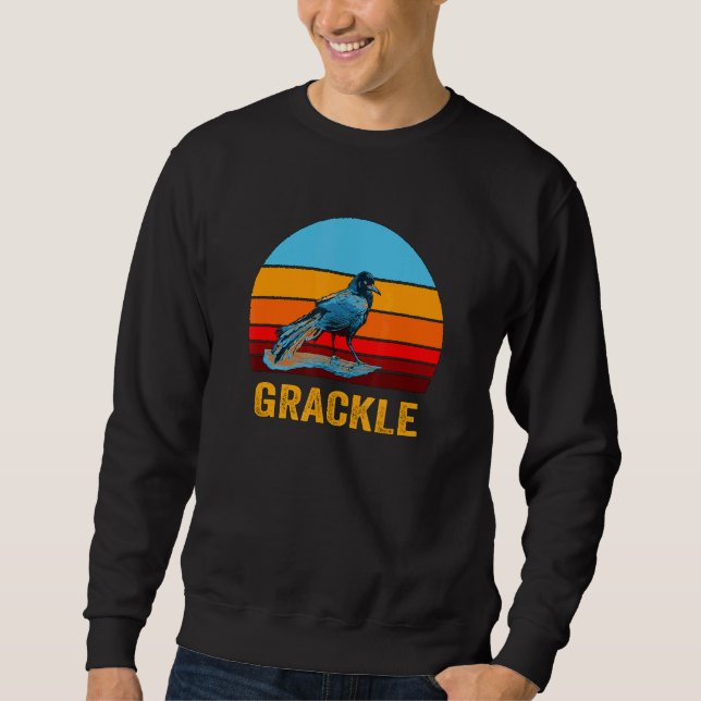Retro Vintage Style Sunset Grackle Sweatshirt (Front)