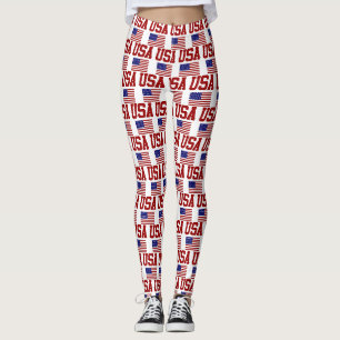 RETRO VINTAGE STYLE USA LEGGINGS