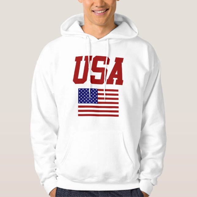 RETRO VINTAGE STYLE USA PULLOVER HOODIE (Front)