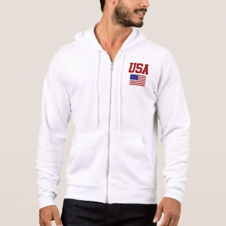RETRO VINTAGE STYLE USA ZIP HOODIE