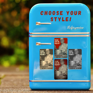 Retro Vintage Style WWII Healthy Food Cooking Magnet